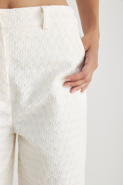 PANTALONI IVORY DIN JACQUARD CRY ME A RIVER